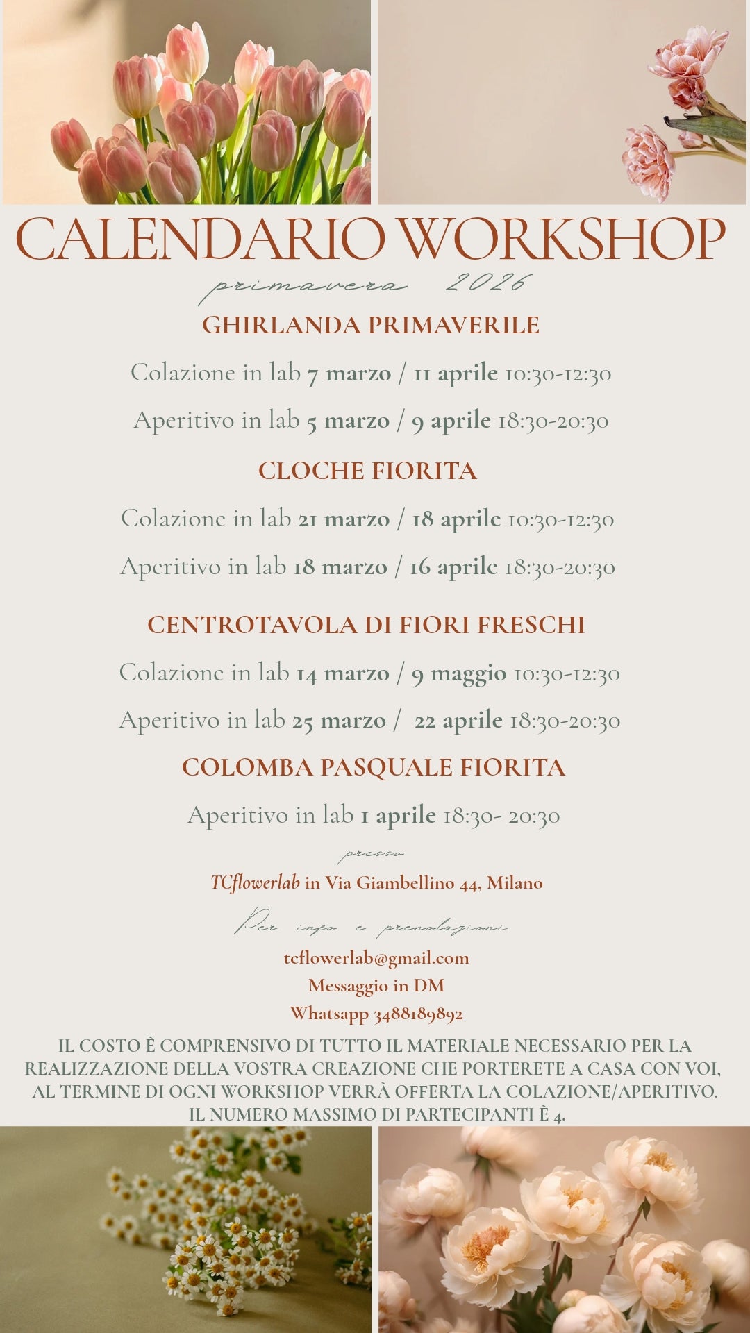 Workshop CLOCHE FIORITA