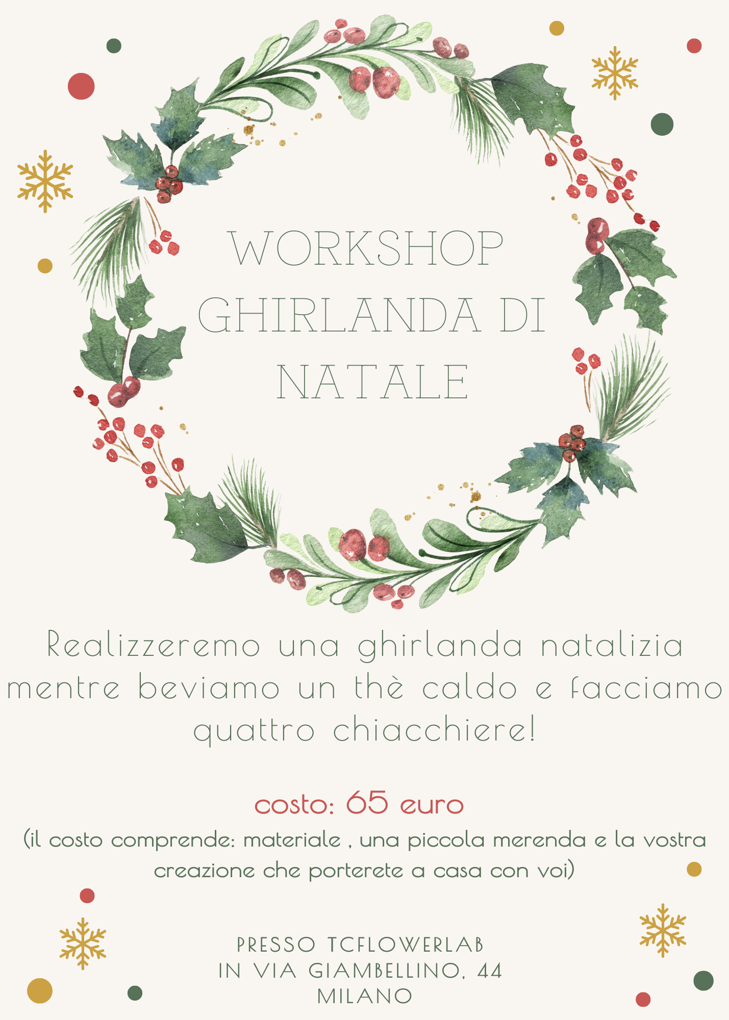 Workshop Ghirlanda di  Natale